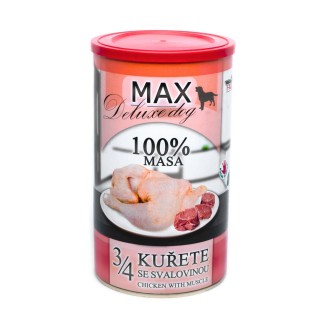 FALCO MAX - Deluxe 3/4 kury z kawałkami mięśni wołowych i wieprzowych 1200g