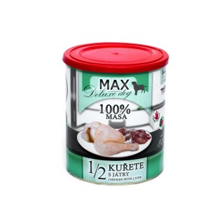 FALCO MAX Deluxe 100% 1/2 kurczaka z wątróbką 800g