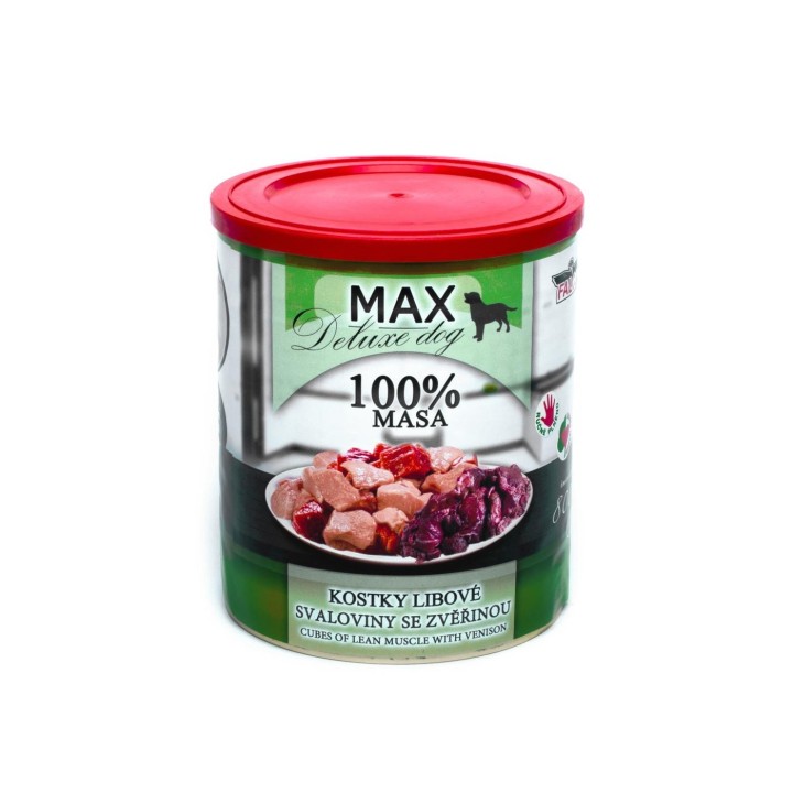FALCO MAX Deluxe 100% Kawałki mięso wołowe, wieprzowe i dziczyzna 800g