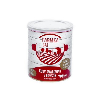 FARMKA CAT wołowina kawałki mięsa mięśniowego 800g
