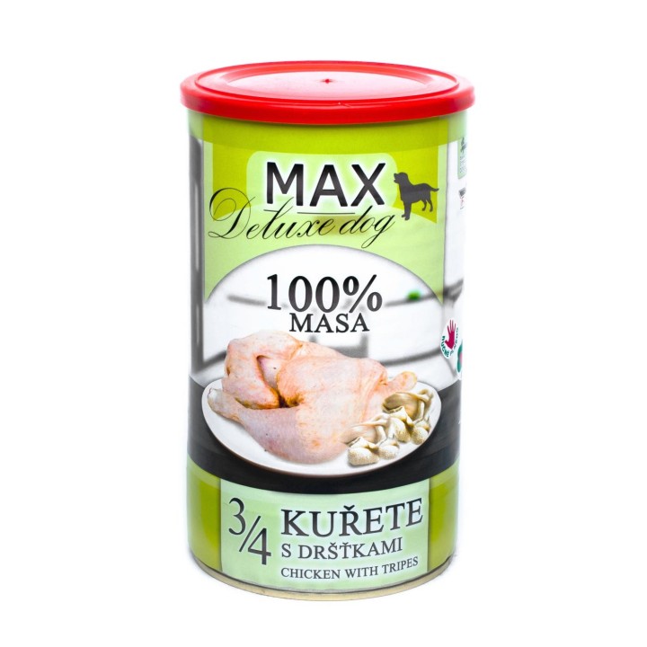 FALCO MAX Deluxe Dog 3/4 Kurczak z flaczkami 1200g